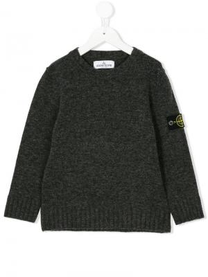 Пуловер с заплаткой логотипом Stone Island Junior