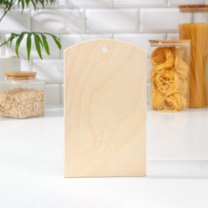 Доска разделочная деревянная с отверстием доляна, 21×12,5 см, фанера Доляна