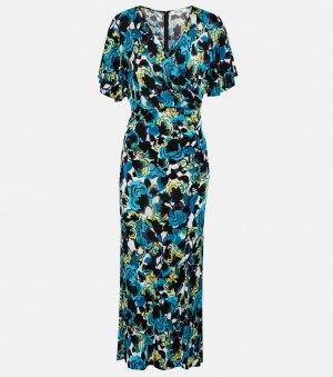Платье миди Zetna из джерси с цветочным принтом DIANE VON FURSTENBERG, разноцветный Furstenberg
