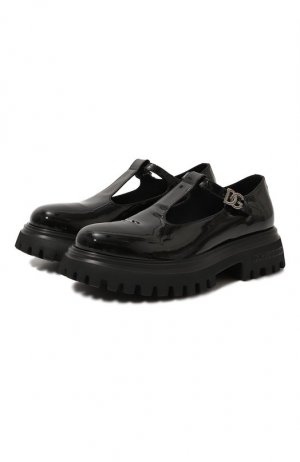 Кожаные туфли Dolce & Gabbana. Цвет: чёрный