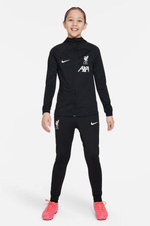 Детский футбольный спортивный костюм Liverpool FC Strike Big DriFIT с капюшоном , черный Nike