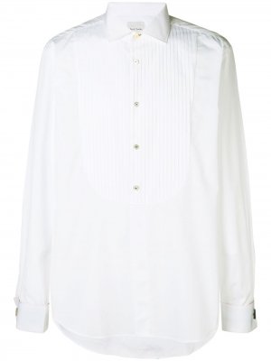 Плиссированная рубашка с длинными рукавами PAUL SMITH. Цвет: белый
