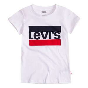 Детская футболка Sportswear Logo Tee Levis. Цвет: белый