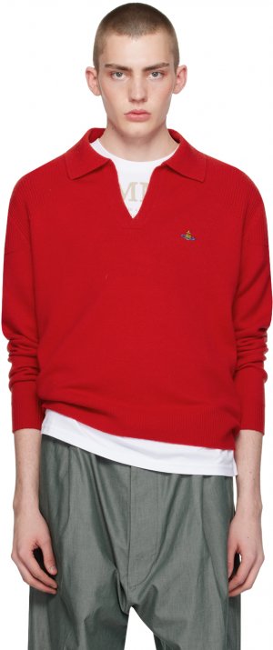 Рубашка-поло с красными рубчиками Vivienne Westwood