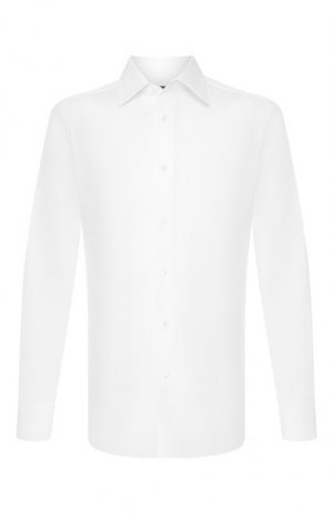 Хлопковая сорочка Ermenegildo Zegna. Цвет: белый