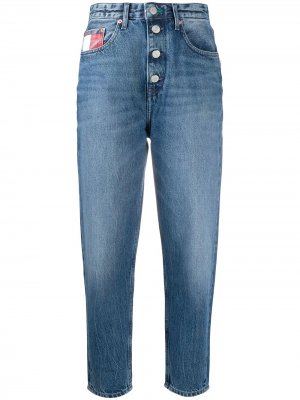 Зауженные джинсы с завышенной талией Tommy Jeans. Цвет: синий