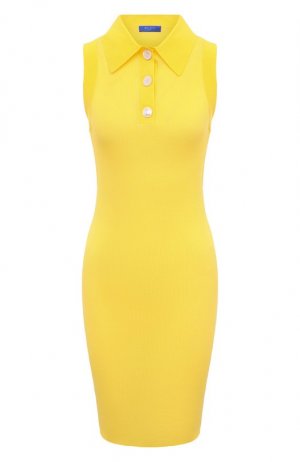 Платье из хлопка и вискозы Nina Ricci. Цвет: жёлтый