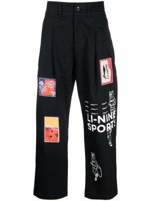 Logo-print straight-leg trousers Li-Ning. Цвет: черный