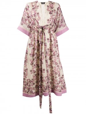 Платье-туника с цветочным принтом Dsquared2. Цвет: розовый