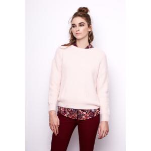 Пуловер с круглым вырезом, из тонкого трикотажа COMPANIA FANTASTICA. Цвет: бледно-розовый