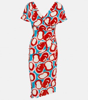 Платье миди из джерси с принтом Havana DIANE VON FURSTENBERG, разноцветный Furstenberg