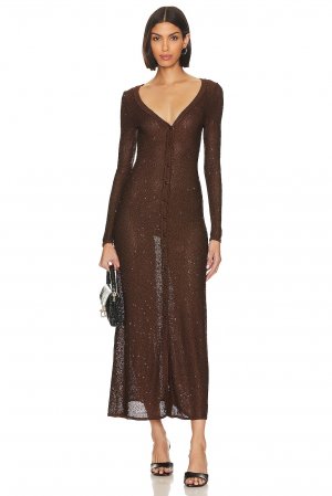 Платье Rafael Cardigan, цвет Chocolate Shimmer MISA Los Angeles