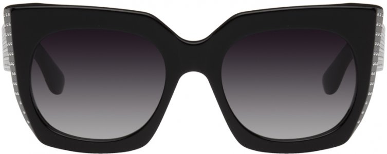 Черные ослепленные солнцезащитные очки ALAÏA