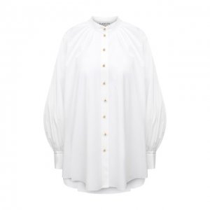 Хлопковая блузка Lanvin. Цвет: белый