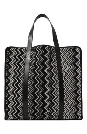 Текстильная пляжная сумка Missoni. Цвет: чёрный
