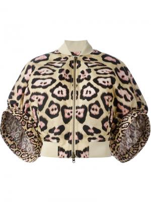 Куртка-бомбер с пышными рукавами Givenchy. Цвет: телесный