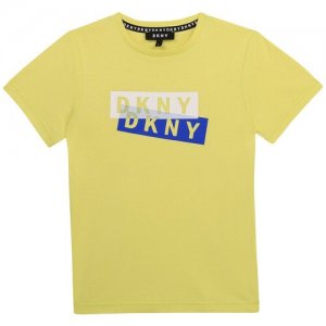 Футболка , размер 164, желтый DKNY. Цвет: желтый