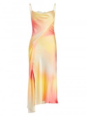 Платье-комбинация из шелкового шармеза с принтом , разноцветный Jason Wu Collection
