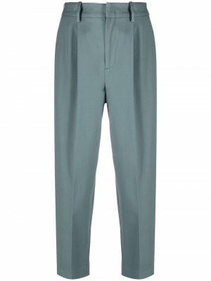 Укороченные брюки широкого кроя Pt01. Цвет: зеленый