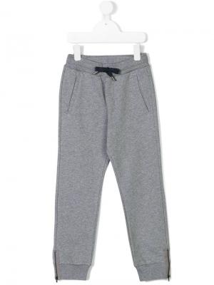 Спортивные брюки на шнурке Lanvin Enfant. Цвет: серый