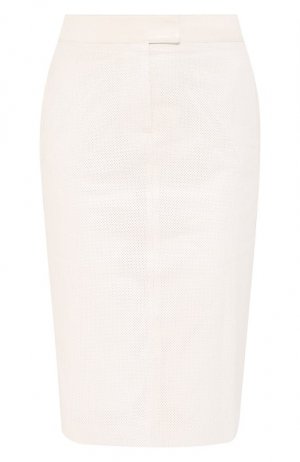 Кожаная юбка Tom Ford. Цвет: белый