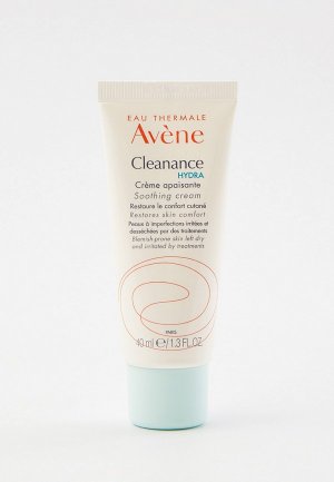 Крем для лица Avene увлажняющий пересушенной проблемной кожи CLEANANCE HYDRA, 40 мл. Цвет: прозрачный