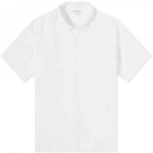Льняная рубашка с коротким рукавом , белый Sunspel