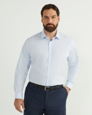 Обычная мужская классическая рубашка больших размеров , синий Mirto