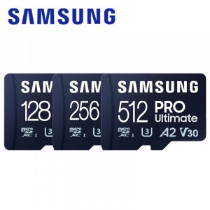 Карта памяти SAMSUNG PRO Ultimate microSDXC + адаптер, до 200 МБ/с, класс 10, U3, V30, A2 для GoPRO Action Cam, DJI Drone, игр, телефонов, планшетов