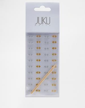 Набор треугольных наклеек на ногти эксклюзивно для ASOS JUKU Nails. Цвет: мульти