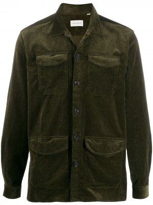 Вельветовая куртка-рубашка Oliver Spencer. Цвет: зеленый