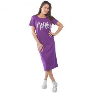 Платье женское, размер 52, цвет фиолетовый МарТекс. Цвет: фиолетовый