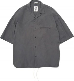 Рубашка nanamica Open Collar Wind H/S Shirt 'Ecru', кремовый