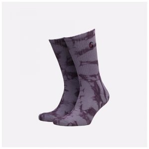 Носки унисекс , 1 пара, высокие, размер One size, фиолетовый Carhartt WIP. Цвет: фиолетовый