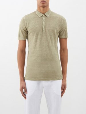 Рубашка-поло из льняного джерси , зеленый 120% Lino
