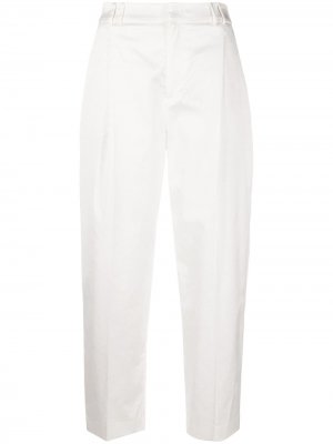 Укороченные брюки прямого кроя Pt01. Цвет: белый