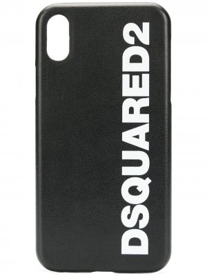 Чехол для iPhone X с логотипом Dsquared2. Цвет: черный