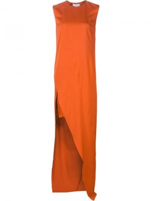 Длинное платье с разрезом Narciso Rodriguez. Цвет: красный