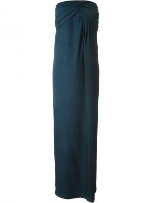 Драпированное длинное платье Pascal Millet. Цвет: синий