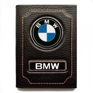 Обложка для автодокументов, черный BMW. Цвет: черный
