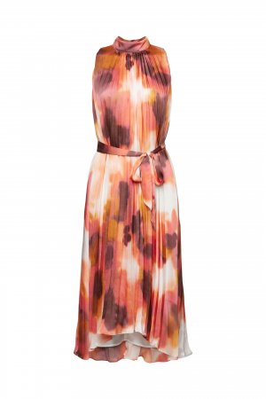 Платье-миди с принтом по всей поверхности., розовый Esprit