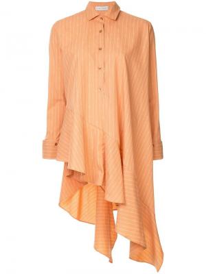 Рубашка свободного кроя в тонкую полоску Palmer / Harding. Цвет: оранжевый
