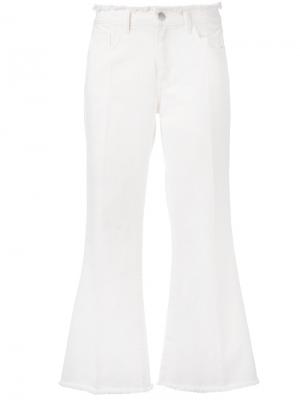 Расклешенные брюки Jucca. Цвет: белый