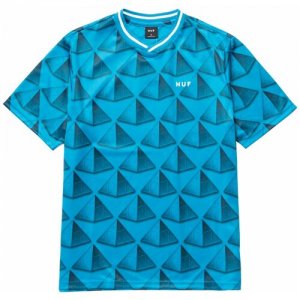 Футболка HUF Trinity Short Sleeve Soccer Jersey / S. Цвет: синий