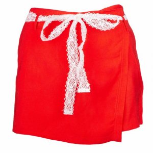 Женская короткая юбка с запахом и кружевом Painter GRACE & MILA