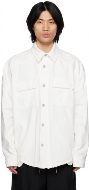 Белая джинсовая рубашка с длинным рукавом Juun.J