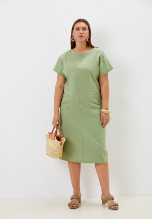 Платье Modress. Цвет: зеленый
