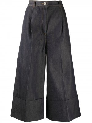 Укороченные джинсы широкого кроя Loewe. Цвет: синий