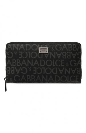 Текстильное портмоне Dolce & Gabbana. Цвет: серый