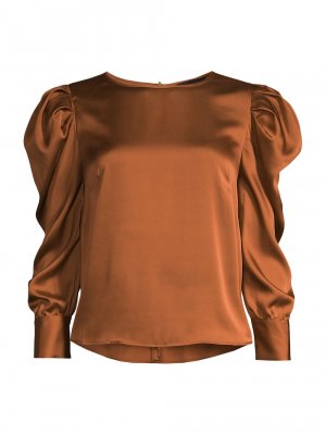 Блузка с пышными рукавами в стиле рустик-шик Donna Karan New York
